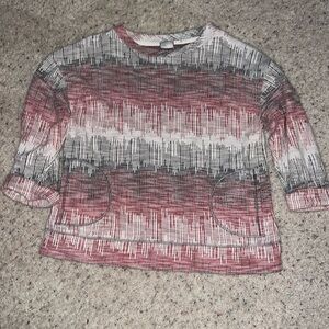 Anthropologie 9 His St Cl cotton blend top red black size XL